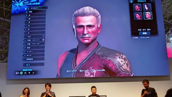 「【TGS2017】まつげの長さからシワまで！キャラクリ要素を紹介した『モンスターハンター：ワールド』ステージレポ」の画像