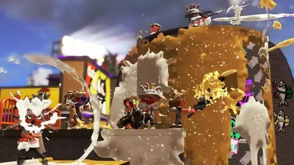 「『スプラトゥーン2』クリスマス＆ニューイヤーフェス「Frosty Fest」1月4日より開催！インクもキラキラの豪華ラメ入りパーティー仕様に」の画像