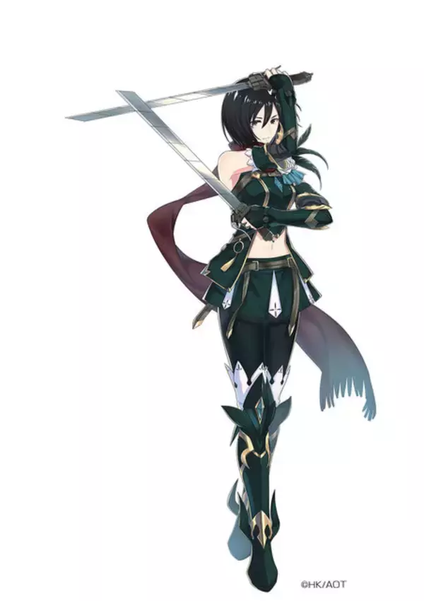 「『イドラ ファンタシースターサーガ』TVアニメ「進撃の巨人」コラボ★5「ミカサ」のイラストを公開！」の画像