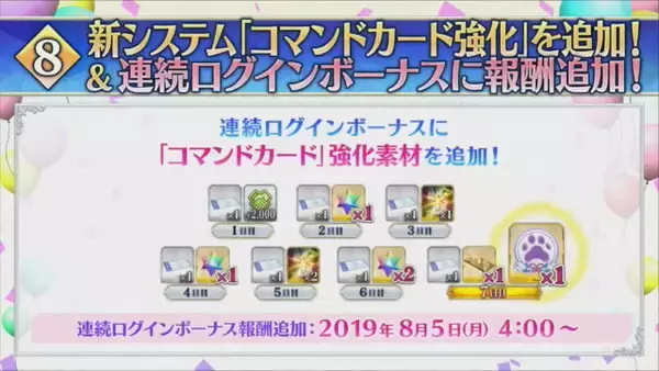 「『FGO』新たな育成機能「コマンドカード強化」や「特別再臨」が実装！サーヴァント1騎を“素材＆QP消費無し”で最終再臨まで強化」の画像