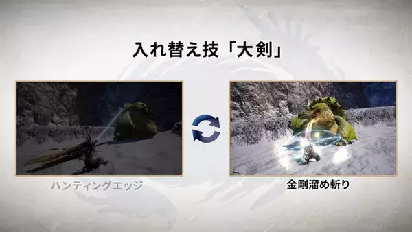 「『モンハンライズ』新要素「入れ替え技」で自分流の狩りを実現！各武器ごとに3つ存在、組み合わせ次第でアクションがより多彩に」の画像