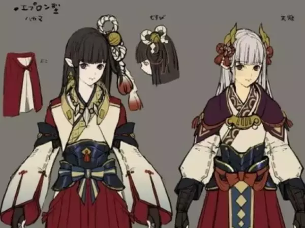 「『モンハンライズ』ヒノエ・ミノトは最初、黒髪と白髪の双子だった！青衣装バージョンも見られる“ラフ画”に注目」の画像