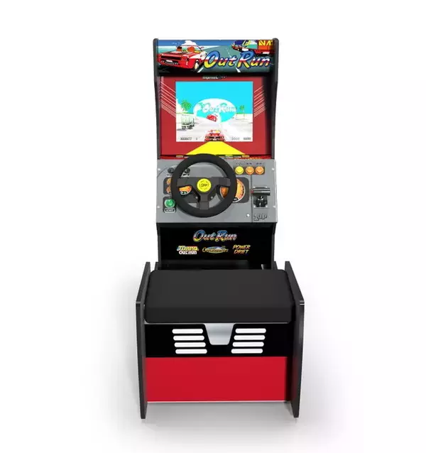 「自宅がまるでゲームセンター！家庭用ゲーム筐体『ARCADE1UP OutRun』8月発売決定―セガの名作ドライビングゲーム4作品を収録」の画像