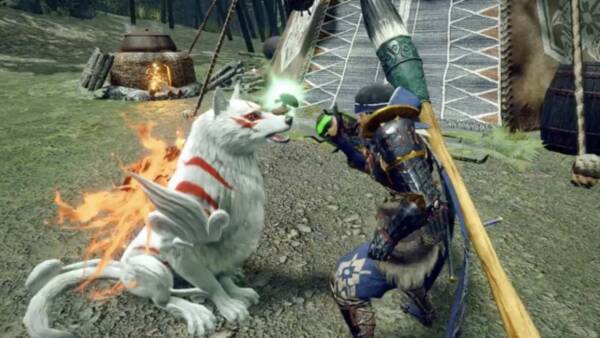 大神 アマテラスが モンハンライズ とコラボ ガルクと相性抜群 21年7月27日 エキサイトニュース