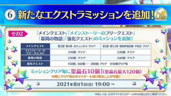 Fgo 6周年はお得がいっぱい 歓喜の10大キャンペーンを見逃すな 21年8月1日 エキサイトニュース