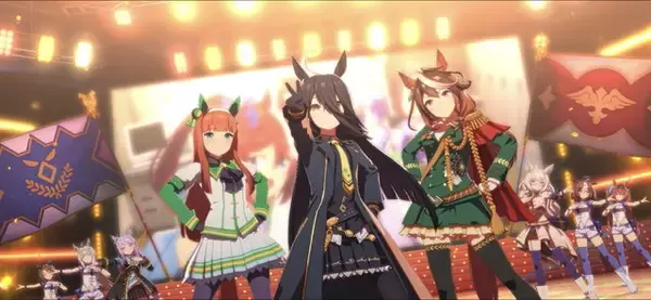 「『ウマ娘』FNS歌謡祭に再び出演！カフェやスズカなど、計7名が「競馬場」からパフォーマンス」の画像