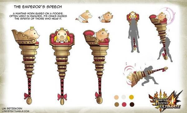 海外版 モンスターハンター4g 武器デザインコンテスト 欧州優秀作品はプーギーがキュートな狩猟笛 2014年7月3日 エキサイトニュース