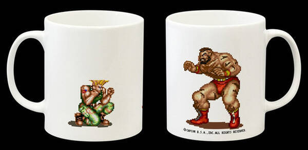 ストii 伝説の戦術 待ちガイル がなぜかマグカップに 裏面には餌食になるザンギエフの姿も 14年9月17日 エキサイトニュース