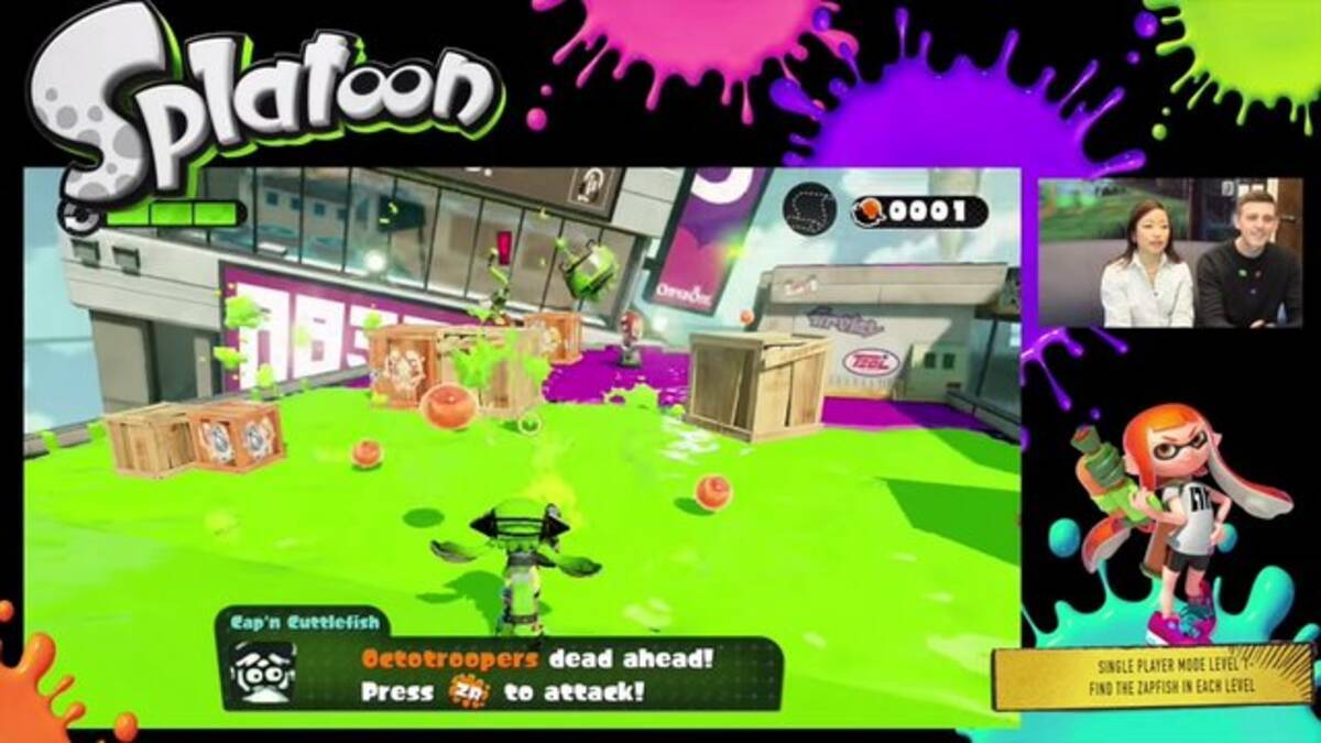 スプラトゥーン 海外向け ヒーローモード 紹介動画が公開 さまざまな敵 ギミックをチェック 15年5月12日 エキサイトニュース