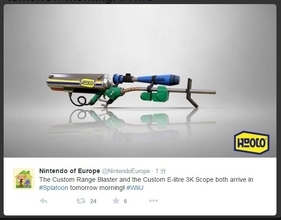 『スプラトゥーン』10月10日に新ブキ追加、今回は「ロングブラスター」「3Kスコープ」のカスタム版