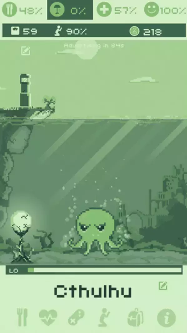 「「クトゥルフ」ちゃん育成アプリ『Cthulhu Virtual Pet』が日本語に対応」の画像