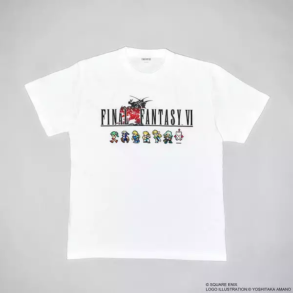 「『FF』ゲーム開封前のワクワクする気持ちが蘇る！当時のパッケージ風梱包のTシャツや『VI』までのキャラクターグッズがズラリ」の画像