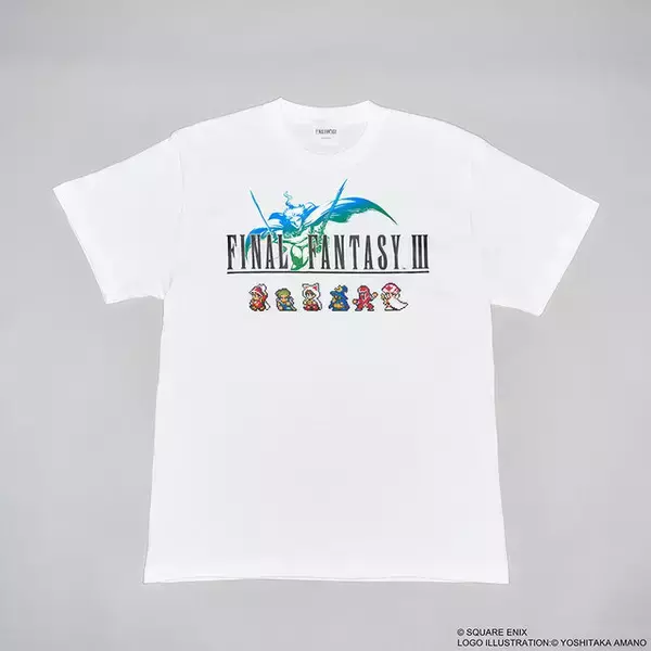 「『FF』ゲーム開封前のワクワクする気持ちが蘇る！当時のパッケージ風梱包のTシャツや『VI』までのキャラクターグッズがズラリ」の画像