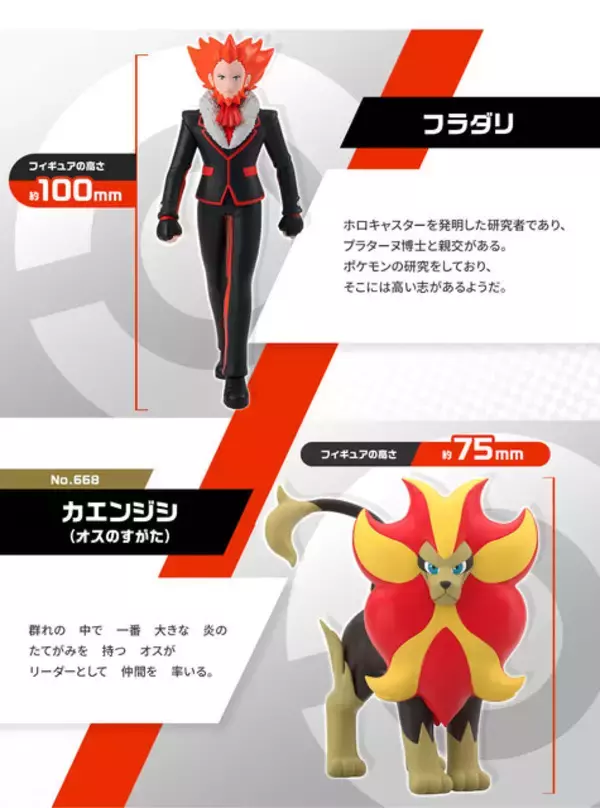 「『ポケモンX・Y』フレア団のボス「フラダリ」が、ポケモンスケールワールドで立体化！パートナー「カエンジシ（オスのすがた）」とのセット」の画像