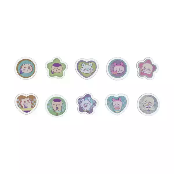 「「ちいかわ」クリアで厚みのあるおはじき風も！“ＤＩＮＥＲ”テーマのシール4商品が本日1月22日13時よりしまむらオンラインストアに登場」の画像