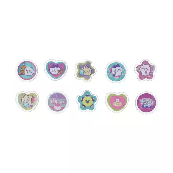 「「ちいかわ」クリアで厚みのあるおはじき風も！“ＤＩＮＥＲ”テーマのシール4商品が本日1月22日13時よりしまむらオンラインストアに登場」の画像