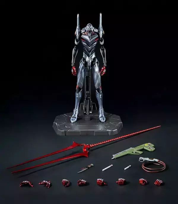 劇場版「ヱヴァ」より、謎の多い機体「エヴァンゲリオン4号機」が可動フィギュア化！設定資料をもとに、ロンギヌスの槍ほか多数のオプションが付属