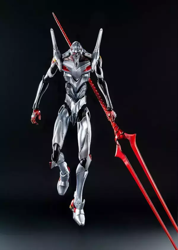 「劇場版「ヱヴァ」より、謎の多い機体「エヴァンゲリオン4号機」が可動フィギュア化！設定資料をもとに、ロンギヌスの槍ほか多数のオプションが付属」の画像