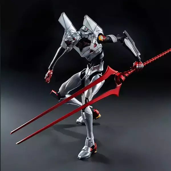 「劇場版「ヱヴァ」より、謎の多い機体「エヴァンゲリオン4号機」が可動フィギュア化！設定資料をもとに、ロンギヌスの槍ほか多数のオプションが付属」の画像