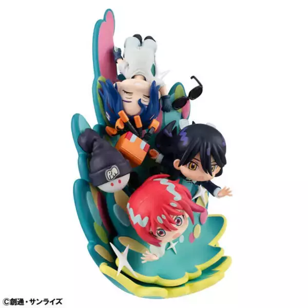 「マチュ、ニャアン、シュウジみんなでキラキラ！「ガンダム ジークアクス」今にも飛び出そうなシチュエーションでデフォルメフィギュアに」の画像