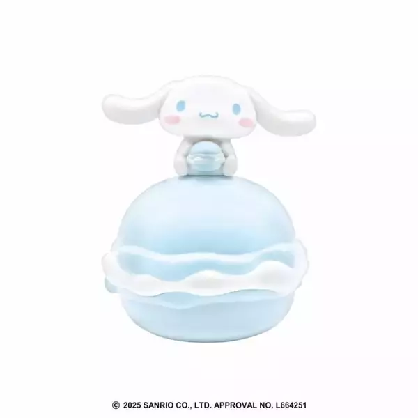 「マカロンに乗ったシナモロール、ポムポムプリンたちが可愛い！小物も収納できるフィギュア付き「サンリオキャラクターズ マカロンケース」全6種」の画像