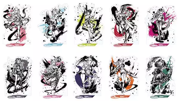 「さくらみこ、白上フブキら10名を墨絵風にデザイン！「ホロライブ」描き起こしイラストグッズがアニメイトで発売開始」の画像