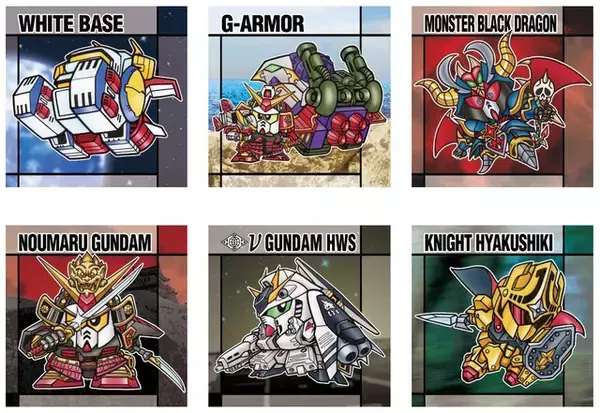 「「元祖SDガンダムスナック」第2弾発売！シールはνガンダムHWSはじめ、横井孝二氏描き下ろしなど全33種ラインナップ」の画像