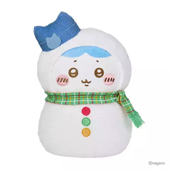 「「エニマイくじ ちいかわ」にキュン！“ゆきだるまになっちゃった！”なハチワレ、うさぎら6人のマスコットなどズラリ」の画像
