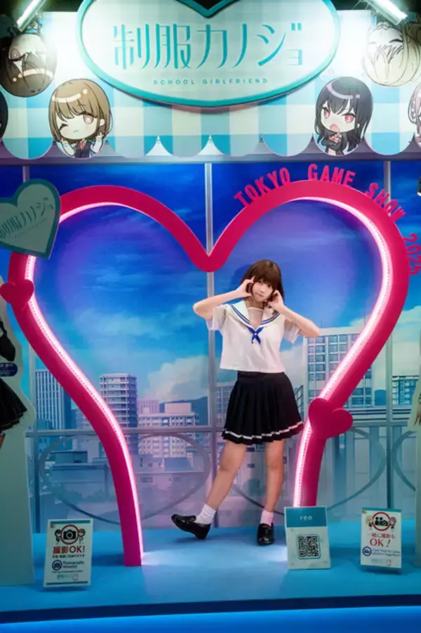 「【コスプレ】めちゃキュートな下級生カノジョがお出迎え！セーラー服の博多美人と“いちゃいちゃ”できる『制服カノジョ3』ブースレポ【TGS2025】」の画像