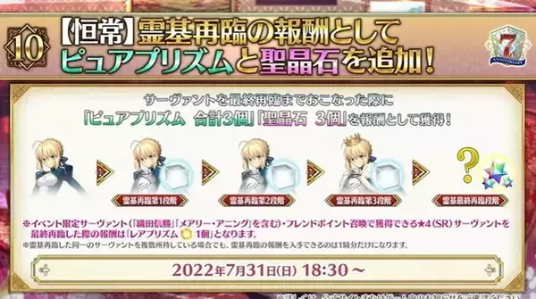 「『FGO』第2部第7章に追加情報！挑戦には「たくさんのサーヴァントを育てる」ことが鍵に」の画像