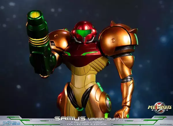 「『メトロイドプライム』サムスのスタチューが念願の再販へ―LEDでヘルメットが発光、バリアスーツのメタリックな質感が美しい逸品」の画像