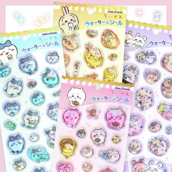 「ちいかわ」のぷくぷくシールが可愛い！中に入った水がゆらゆらキラキラと輝き、触り心地はぷにっと柔らか【UPDATE】