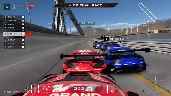 「「V1 GRAND PRIX」優勝は宮園拓真コーチ率いるTEAM BLUE！最後はホロライブ・輪堂千速がクラッシュするハプニングが起こるも圧倒的な走りで王者に立つ」の画像