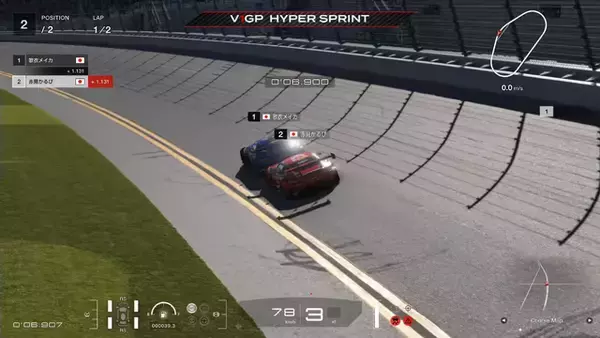 「「V1 GRAND PRIX」優勝は宮園拓真コーチ率いるTEAM BLUE！最後はホロライブ・輪堂千速がクラッシュするハプニングが起こるも圧倒的な走りで王者に立つ」の画像