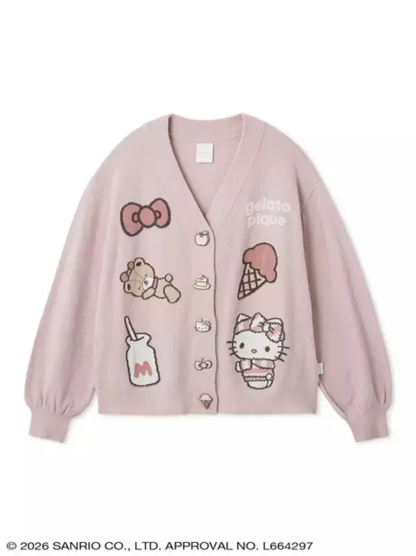 「ジェラート ピケから「ハローキティ＆シナモロール」のコラボコレクション発売！カーディガンやセットアップ、Tシャツなど豊富なデザイン」の画像