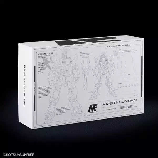 「究極のガンプラ「PG UNLEASHED 1/60 νガンダム」は、パッケージまでクール！設計図風な内箱、“機密”の取説などまるでアナハイム社の開発資料」の画像