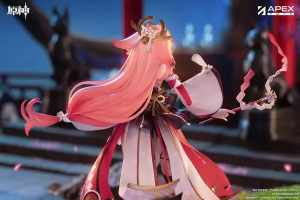 「巫女服から覗くすべすべ太もも！『原神』より「八重神子」1/7スケールフィギュアが予約受付中―蠱惑的な表情もグッとくる」の画像