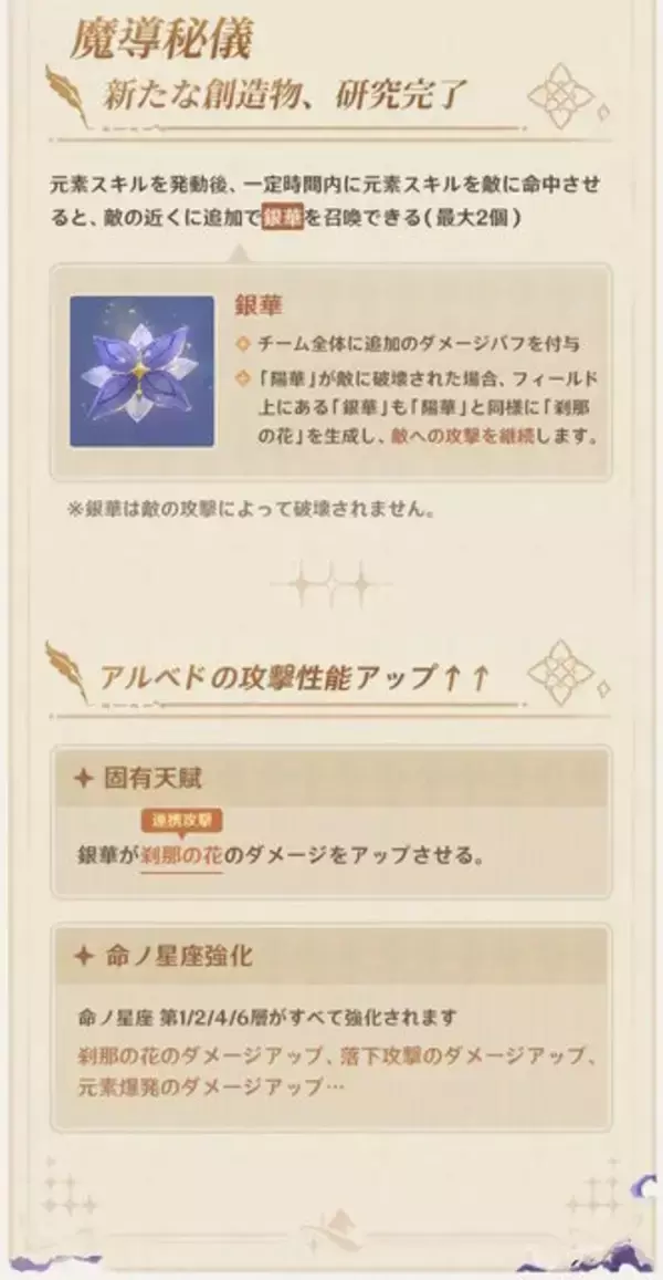 「『原神』ウェンティ、モナたち7人の強化内容が判明―★5キャラは“凸効果”も4層全てパワーアップ」の画像