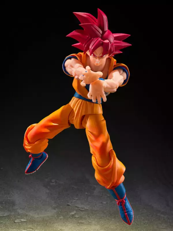 「「ドラゴンボール超」より「超サイヤ人ゴッド孫悟空」アクションフィギュアが2バージョンで展開！3種の交換用表情パーツで様々なシーンを演出」の画像