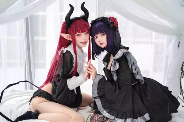 【コスプレ】「着せ恋」博多美女2人のリズきゅん＆雫たん合わせの可愛さが全国レベル！魅惑的な体の曲線と絶対領域チラ見せ【写真20枚】
