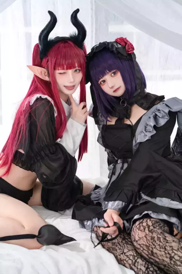 「【コスプレ】「着せ恋」博多美女2人のリズきゅん＆雫たん合わせの可愛さが全国レベル！魅惑的な体の曲線と絶対領域チラ見せ【写真20枚】」の画像