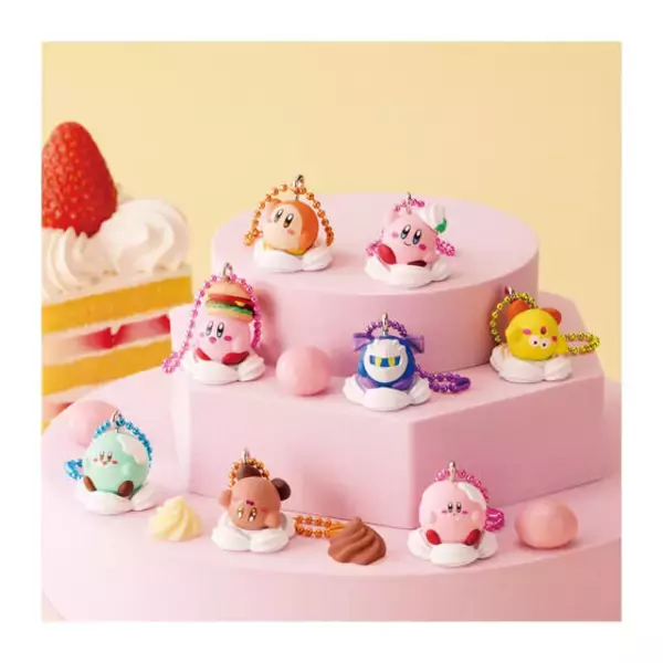 「『カービィのグルメフェス』かわいい世界観を表現！ボールチェーン付きマスコット食玩に、ワドルディやメタナイトなど全8種」の画像