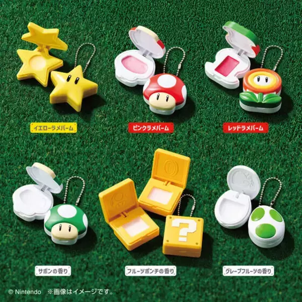 「『スーパーマリオ』のパワーアップアイテムが保湿バームになって登場！スーパースター、香り付きのハテナブロックなど全6種類」の画像