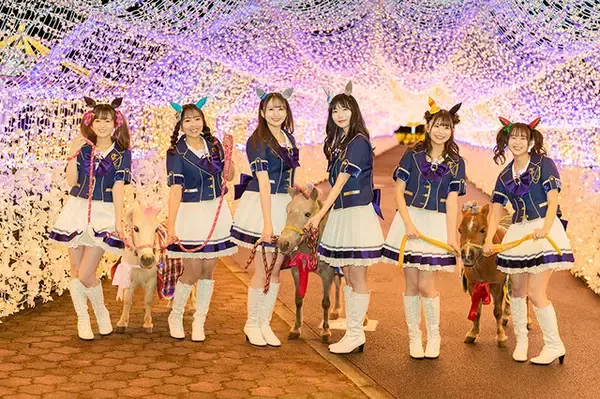 「『ウマ娘 プリティーダービー』人気声優陣が大井競馬場で出走！コラボグッズやスイーツも見どころの「東京メガイルミ点灯式」レポート」の画像