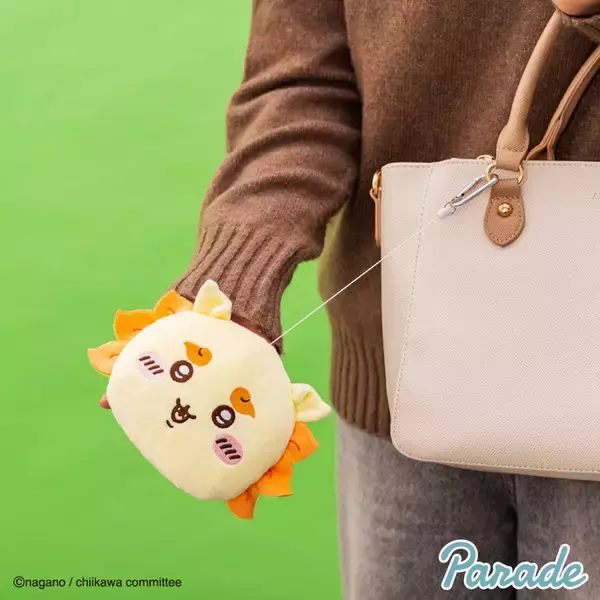 「「ちいかわ」まんまるお顔を連れ歩こッ!! リール付きで便利な「ぬいぐるみパスケースポーチ」がプライズに登場」の画像