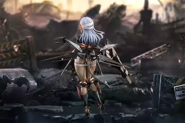 「特徴的な衣装の“質感”を再現…！『勝利の女神：NIKKE』よりフィギュア「モダニア」が予約受付中―緻密に作り込まれた背面の武装にも注目」の画像