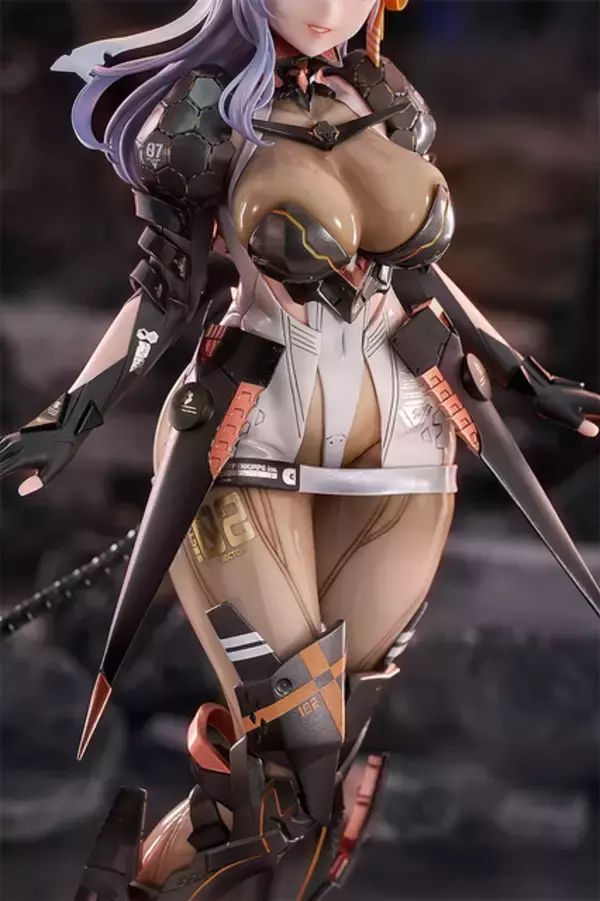 「特徴的な衣装の“質感”を再現…！『勝利の女神：NIKKE』よりフィギュア「モダニア」が予約受付中―緻密に作り込まれた背面の武装にも注目」の画像