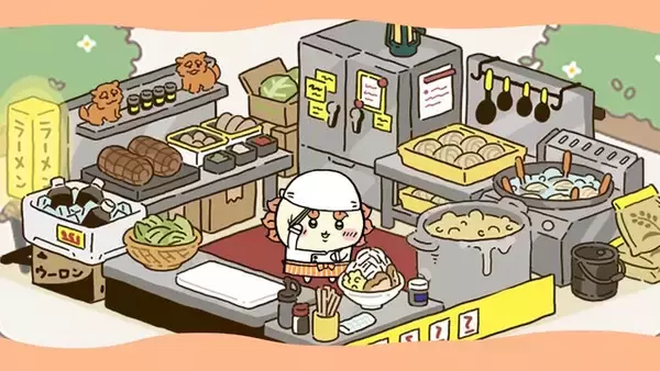 「ンショ!!『ちいかわぽけっと』コック帽やエプロンで料理に励むうさぎやモモンガが超キュート！「むちゃうまフェス」衣装、全身図が公開中」の画像