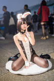 「【コスプレ】腰ほっそ！足なっが！台湾バニーガールの美脚が黒ストッキング×ハイヒールで映えまくる【写真8枚】」の画像4