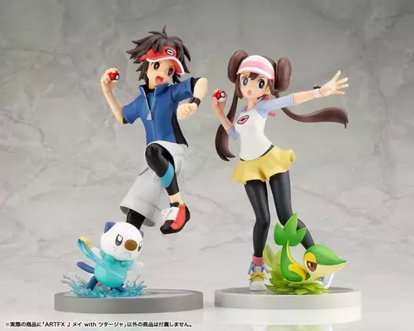ポケモン BW2』躍動感ある「キョウヘイ」と「ミジュマル」のフィギュア 